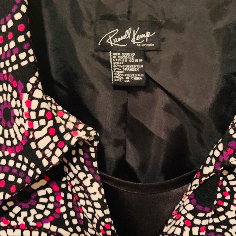 Mosaic Circle Tile ~ Suit Jacket, Dress Jacket, or wear alone as a Shirt Jacket.